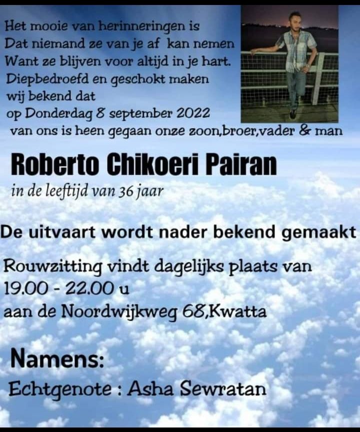 Roberto Chikoeri Pairan Suriname Nederland